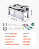 Darrahopens Audio & Video > Speakers > Radios VEVOR Vegetable Chopper Mandoline Slicer, All-in-1 Food Veggie Cutter with 8 Stainless Steel Blades, Cheese Grater Onion Potato Salad Dicer with Container,Kitchen Gadgets&Essentials Home Appliances