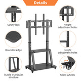 Darrahopens Audio & Video > Speakers > Speaker Accessories Adjustable Heavy Duty Mobile TV Cart Stand