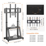 Darrahopens Audio & Video > Speakers > Speaker Accessories Adjustable Heavy Duty Mobile TV Cart Stand