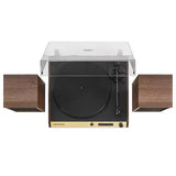 Darrahopens Audio & Video > Speakers > Speaker Accessories Vinyl Record Shelf Turntable with Speakers, Walnut Finish In Australia - Darrahopens