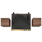 Darrahopens Audio & Video > Speakers > Speaker Accessories Vinyl Record Shelf Turntable with Speakers, Walnut Finish In Australia - Darrahopens