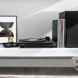 Darrahopens Audio & Video Victrola Hi-Res Onyx INT Turntable + Crosley Soho Turntable Stand - Natural