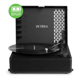 Darrahopens Audio & Video Victrola Revolution Go Turntable - Black + Bundled Crosley Record Storage Display Stand