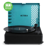 Darrahopens Audio & Video Victrola Revolution Go Turntable - Blue + Bundled Crosley Record Storage Display Stand