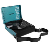 Darrahopens Audio & Video Victrola Revolution Go Turntable - Blue + Bundled Crosley Record Storage Display Stand