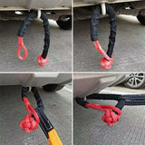 Darrahopens Auto Accessories > 4WD & Recovery > 4WD Recovery Tools 2 pcs Soft Shackle Tow ROpes For Truck Atv Marine, One-Piece Outdoor Recovery Straps, Red