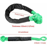 Darrahopens Auto Accessories > 4WD & Recovery > 4WD Recovery Tools 2 pcs Soft Shackle Tow ROpes For Truck Atv Marine, One-Piece Outdoor Recovery Straps, Red