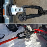 Darrahopens Auto Accessories > 4WD & Recovery > 4WD Recovery Tools 2 pcs Soft Shackle Tow ROpes For Truck Atv Marine, One-Piece Outdoor Recovery Straps, Red