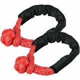 Darrahopens Auto Accessories > 4WD & Recovery > 4WD Recovery Tools 2 pcs Soft Shackle Tow ROpes For Truck Atv Marine, One-Piece Outdoor Recovery Straps, Red