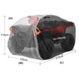 210D ATV Cover - Waterproof and Sunscreen Beach Car Cover, Four-Wheel Off-Road Vehicle Cover(L（200*95*106CM）)