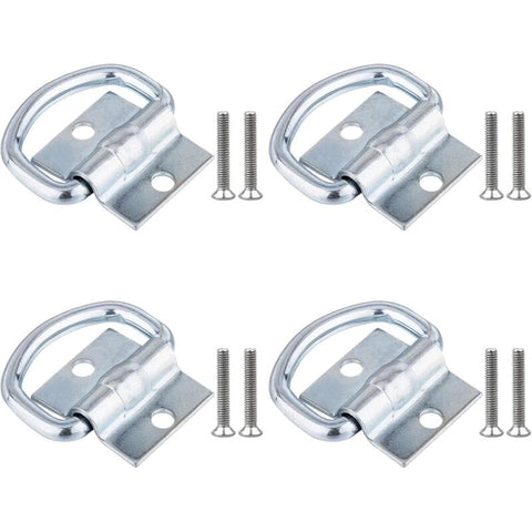 Darrahopens Auto Accessories > 4WD & Recovery > 4WD Recovery Tools 4 pcs Tie Down Rings, D-Ring Trailer Tarpaulin Tie Downs With Screws For Boats, Trucks, Vans And Homes