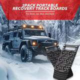 Darrahopens Auto Accessories > 4WD & Recovery > 4WD Recovery Tools Off-Road Traction Plates | Pack of 2 - Portable emergency tool for extra grip on snow, ice, mud, and sand, suitable for cars, SUVs, ATVs, UTVs, and motorcycles.