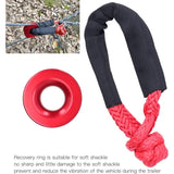Darrahopens Auto Accessories > 4WD & Recovery > 4WD Recovery Tools Recovery Ring Set, Safe Synthetic Soft Shackle ROpe High Strength Anti-Rust For Atv For Truck For Car(Red)