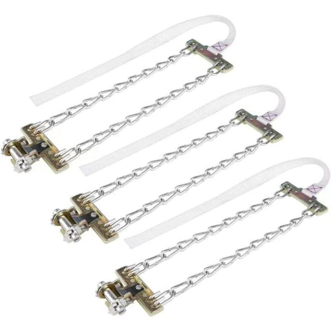 Darrahopens Auto Accessories > 4WD & Recovery > 4WD Recovery Tools Tire Anti-Skid Chain, 3 pcs Steel Anti-Skid Chain For Car Snow Mud Chain(235-265Mm)