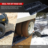 Darrahopens Auto Accessories > 4WD & Recovery Traction Boards 2 PCS Recovery Tracks with Jack Base 4WD Tire Traction Mat Recovery Boards Rescue Board