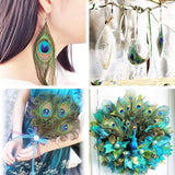 Darrahopens Auto Accessories 5-10PCS Natural Peacock Tail Eyes Feathers 75-80cm 26-30cm DIY Craft Vase Decor