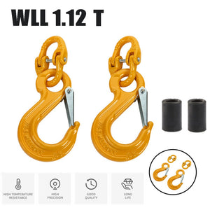 Darrahopens Auto Accessories > Auto Accessories Others 2X 8mm Eye Sling Hook + Hammer Lock Safety Chain Caravan Trailer Connecting Extend