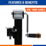 Darrahopens Auto Accessories > Auto Accessories Others 2x Trailer Caravan Canopy Jack Stand 2267kg/ 5000lbs Heavy Duty Weld Bracket