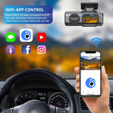 Darrahopens Auto Accessories > Auto Accessories Others 4K Dash Cam UHD 2160P WiFi Front Dashcam Night Vision Car Camera with 64GB Card