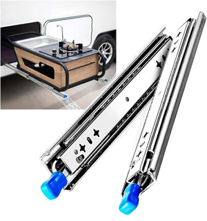 Darrahopens Auto Accessories > Auto Accessories Others 56in Pair 1000 - 2000mm 150KG Capacity Heavy Duty Trailer Drawer Slides Rails Runners Locking