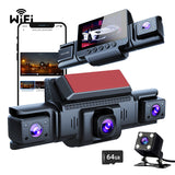 Darrahopens Auto Accessories > Auto Accessories Others > Audio 4 Channel 5G WiFi Dashcam FHD 1080P 170° Wide Angle G-Sensor with 64GB Card