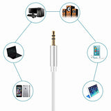 Darrahopens Auto Accessories > Auto Accessories Others > Audio Apple to 3.5mm Aux Car Cable Compatible with iPhone, Silver 1m