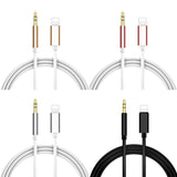 Darrahopens Auto Accessories > Auto Accessories Others > Audio Apple to 3.5mm Aux Car Cable Compatible with iPhone, Silver 1m