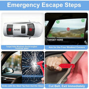 Darrahopens Auto Accessories > Auto Accessories Others > Automotive Cleaning 1 Pcs Car Safety Hammer, Car Window Glass Breaker, Seatbelt Cutter, Car Emergency Escape Hammer, Windshield Glass Breaker,16*5.8cm,Red In Australia - Darrahopens