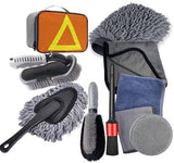 Darrahopens Auto Accessories > Auto Accessories Others > Automotive Cleaning 10-piece car wash & polishing set - car wash brushes - car wash tool set - professional accessories with brushes & microfiber cloths - including storage box