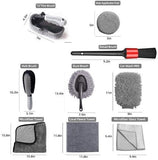 Darrahopens Auto Accessories > Auto Accessories Others > Automotive Cleaning 10-piece car wash & polishing set - car wash brushes - car wash tool set - professional accessories with brushes & microfiber cloths - including storage box