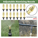 Darrahopens Auto Accessories > Auto Accessories Others > Automotive Cleaning 10pcs Adjustable Atomizing Copper Nozzles for Garden Watering Spraying