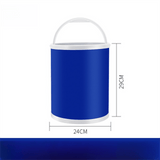 Darrahopens Auto Accessories > Auto Accessories Others > Automotive Cleaning 13L Foldable Oxford Fabric Car Wash Bucket with EVA Waterproof Lining & Zipper Carry Bag - Self Standing Structure, Portable Water Container for Car Cleaning and Outdoor Travel