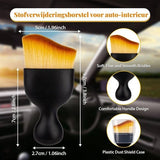Darrahopens Auto Accessories > Auto Accessories Others > Automotive Cleaning 2-Pack Car Interior Cleaning Brushes - Auto Detailing and Dusting Brushes - Soft Bristles for Cleaning Car Interiors - Suitable for Dashboard, Interior, Exterior, Sunroof, Leather, Dusting Brush - Brown