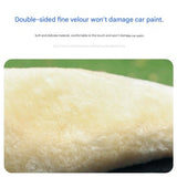 Darrahopens Auto Accessories > Auto Accessories Others > Automotive Cleaning 2-piece Beige Microfiber Car Wash Mitt - Double Sided Imitation Sheepskin Wash Glove, Scratch Free Paint Safe Cleaning Tool for Car Detailing, Waxing, Polishing - 23x15cm Large Palm Design