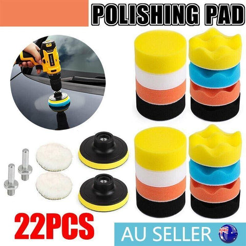 Darrahopens Auto Accessories > Auto Accessories Others > Automotive Cleaning 22Pcs 3" Buffing Waxing Polishing Sponge Pads Kit Set For Car Polisher Drill Au