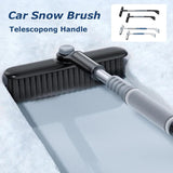 Darrahopens Auto Accessories > Auto Accessories Others > Automotive Cleaning 3-in-1 Snow Brush and Ice Scraper for Car Windows - Extendable Snow Remover - 360° Rotating Snow Brush and Ice Scraper with Long Handle (Gray)