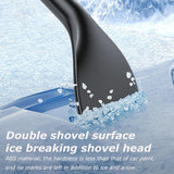 Darrahopens Auto Accessories > Auto Accessories Others > Automotive Cleaning 3-in-1 Snow Brush and Ice Scraper for Car Windows - Extendable Snow Remover - 360° Rotating Snow Brush and Ice Scraper with Long Handle (Gray)