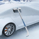 Darrahopens Auto Accessories > Auto Accessories Others > Automotive Cleaning 3-in-1 Snow Brush and Ice Scraper for Car Windows - Extendable Snow Remover - 360° Rotating Snow Brush and Ice Scraper with Long Handle (White)