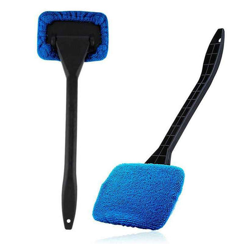 Darrahopens Auto Accessories > Auto Accessories Others > Automotive Cleaning 3-Piece Dark blue Car Windshield Cleaning Brush Set Microfiber Defogging Wiper Tool Window Glass Cleaner