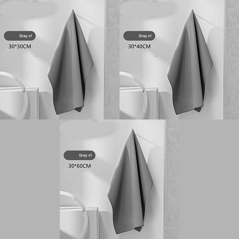 Darrahopens Auto Accessories > Auto Accessories Others > Automotive Cleaning 3-piece Grey Coral Fleece & Suede Microfiber Cloth Double-Sided Car Wash Towel  , 5X Water Absorption, Scratch-Free & Lint-Free, 360° Stitched Edge for Car Detailing, Glass, Home Cleaning - Multi-Purpose Auto Care Cloth