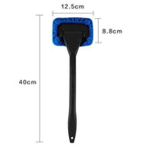 Darrahopens Auto Accessories > Auto Accessories Others > Automotive Cleaning 3-Piece Light blue Car Windshield Cleaning Brush Set Microfiber Defogging Wiper Tool Window Glass Cleaner