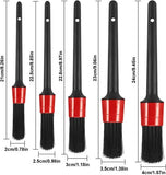 Darrahopens Auto Accessories > Auto Accessories Others > Automotive Cleaning 5-Piece Car Cleaning Brush Set - Car Detailing Brush Set - For cleaning rims - Dashboard - Interior - Exterior - Leather - Air vent logos