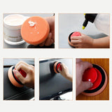 Darrahopens Auto Accessories > Auto Accessories Others > Automotive Cleaning 5pcs Car Polishing Sponge with Handle Manual Buffing Pads for Auto Detailing