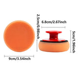 Darrahopens Auto Accessories > Auto Accessories Others > Automotive Cleaning 5pcs Car Polishing Sponge with Handle Manual Buffing Pads for Auto Detailing