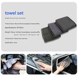 Darrahopens Auto Accessories > Auto Accessories Others > Automotive Cleaning 9-Piece Orange Car cleaning kit- Microfibre Wash Mitt, Sponge, Wheel Brush, Waxing Pads & Towels - Complete Auto Detailing Set for Home & Garage Use