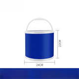 Darrahopens Auto Accessories > Auto Accessories Others > Automotive Cleaning 9L Foldable Oxford Fabric Car Wash Bucket with EVA Waterproof Lining & Zipper Carry Bag - Self Standing Structure, Portable Water Container for Car Cleaning and Outdoor Travel