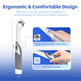 Darrahopens Auto Accessories > Auto Accessories Others > Automotive Cleaning Battery Operated Scrubber Brush with 4 Interchangeable Heads