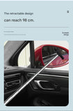 Darrahopens Auto Accessories > Auto Accessories Others > Automotive Cleaning Black Telescopic Car Mirror Wiper - ABS & Stainless Steel - 98cm Extendable, Defog & Rain Removal, Compact Car Cleaning Tool, Universal Fit, Travel Friendly