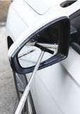 Darrahopens Auto Accessories > Auto Accessories Others > Automotive Cleaning Black Telescopic Car Mirror Wiper - ABS & Stainless Steel - 98cm Extendable, Defog & Rain Removal, Compact Car Cleaning Tool, Universal Fit, Travel Friendly