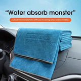 Darrahopens Auto Accessories > Auto Accessories Others > Automotive Cleaning Blue Microfiber Car Cleaning Towel (43 x 43 CM) and 20L Foldable Self Standing Water Bucket (Include Zipper Bag) Combo Set - Super Absorbent and Scratch Free for Car Detailing Drying and Home Cleaning